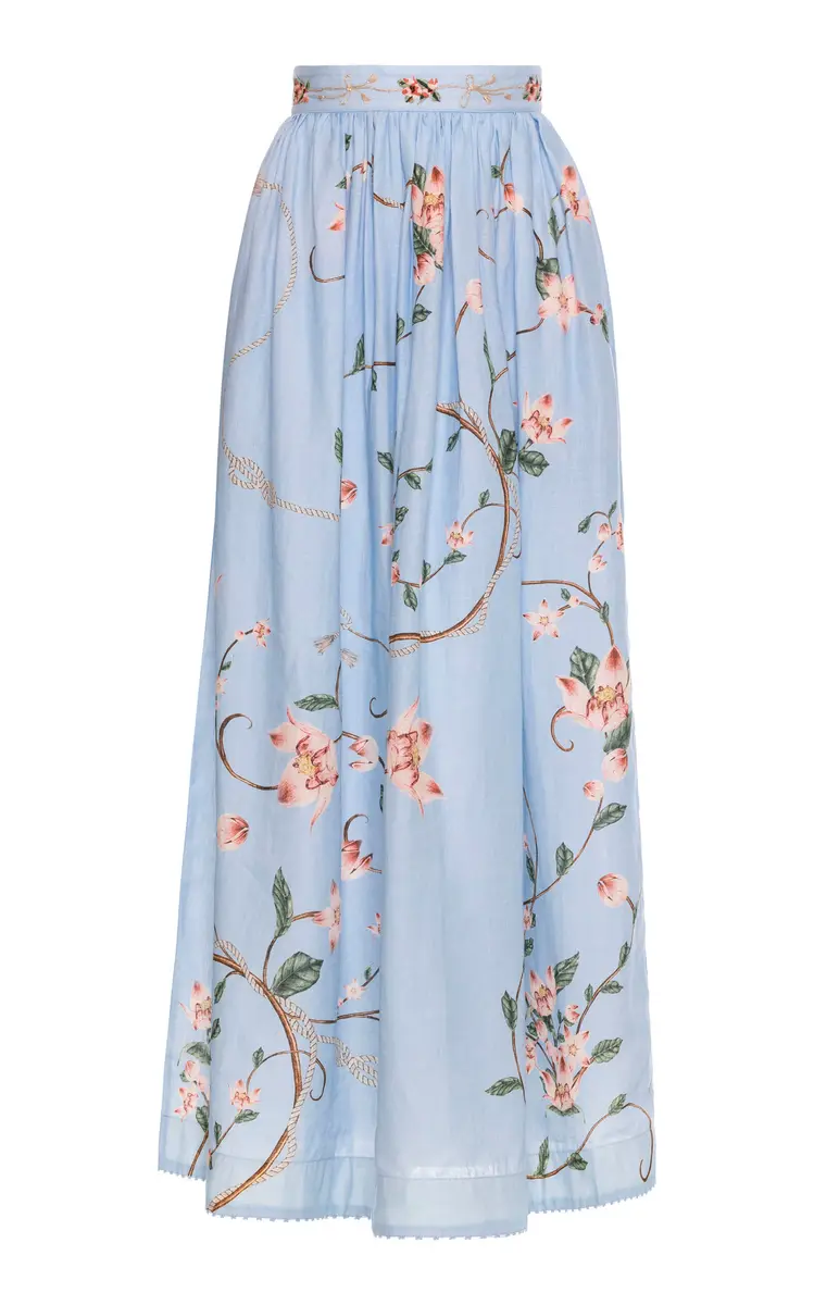 Agua by Agua Bendita Tangelo Navegante Linen Maxi Skirt | Thumbnail 2 Agua by Agua Bendita Tangelo Navegante Linen Maxi Skirt | Thumbnail 2