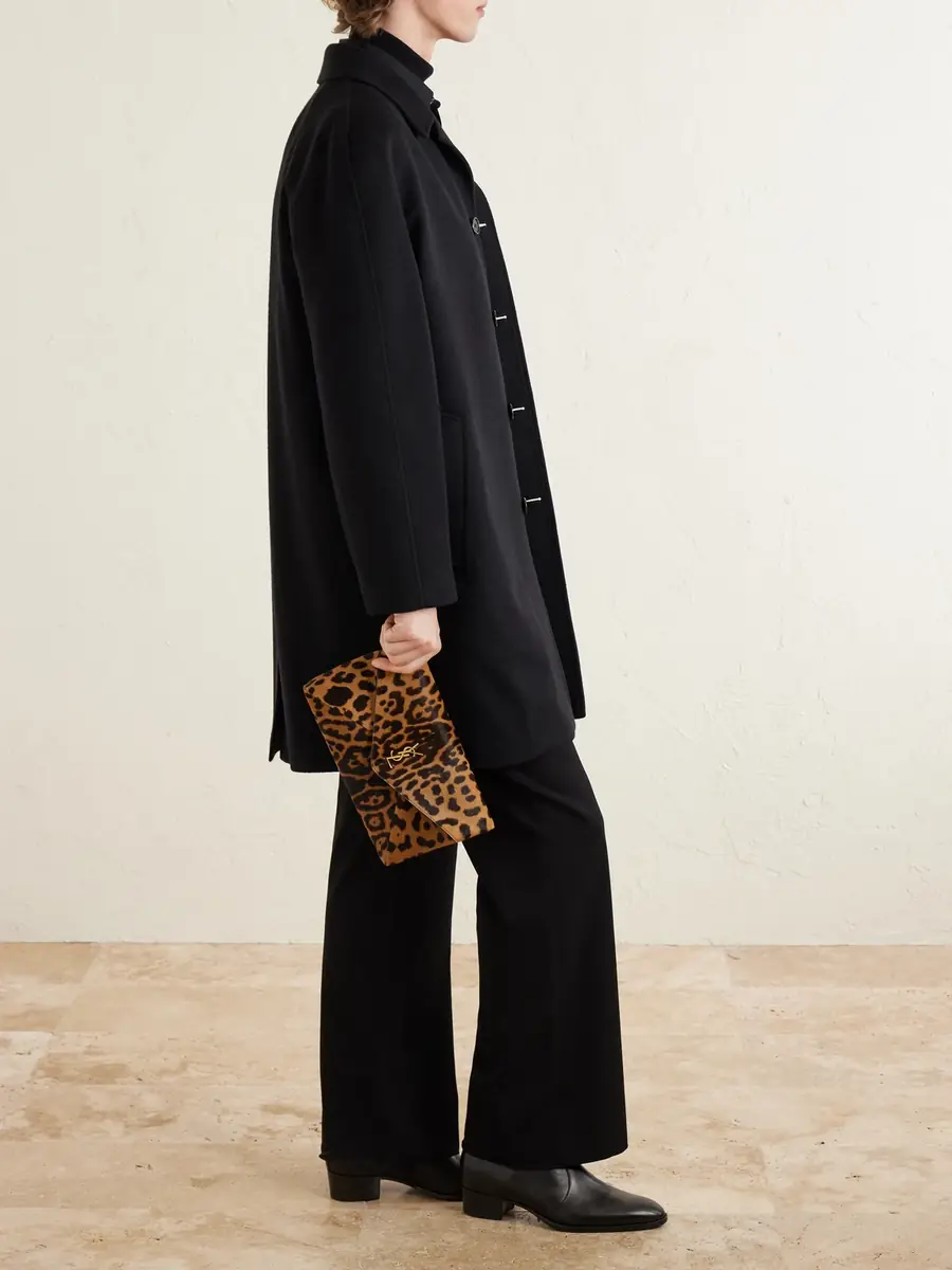 Saint Laurent Logo-Appliquéd Leopard-Print Calf Hair Pouch - Men | Thumbnail 2 Saint Laurent Logo-Appliquéd Leopard-Print Calf Hair Pouch - Men | Thumbnail 2