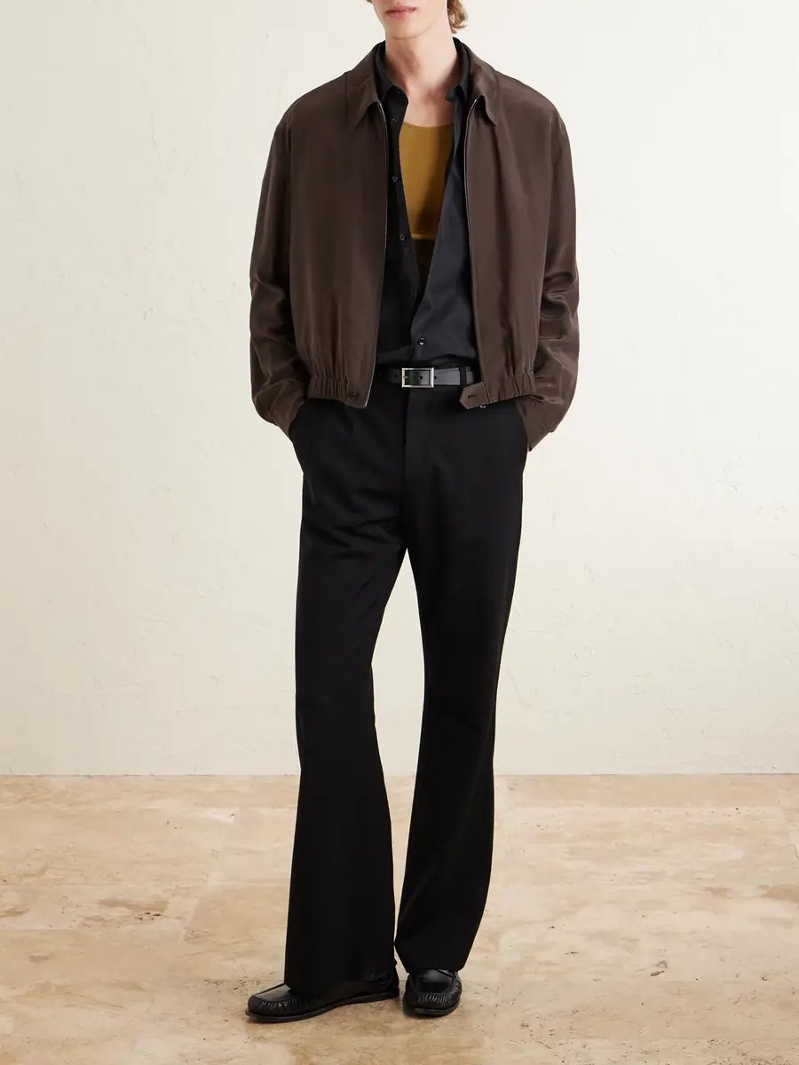 Saint Laurent Satin Blouson Jacket - Men | Thumbnail 2