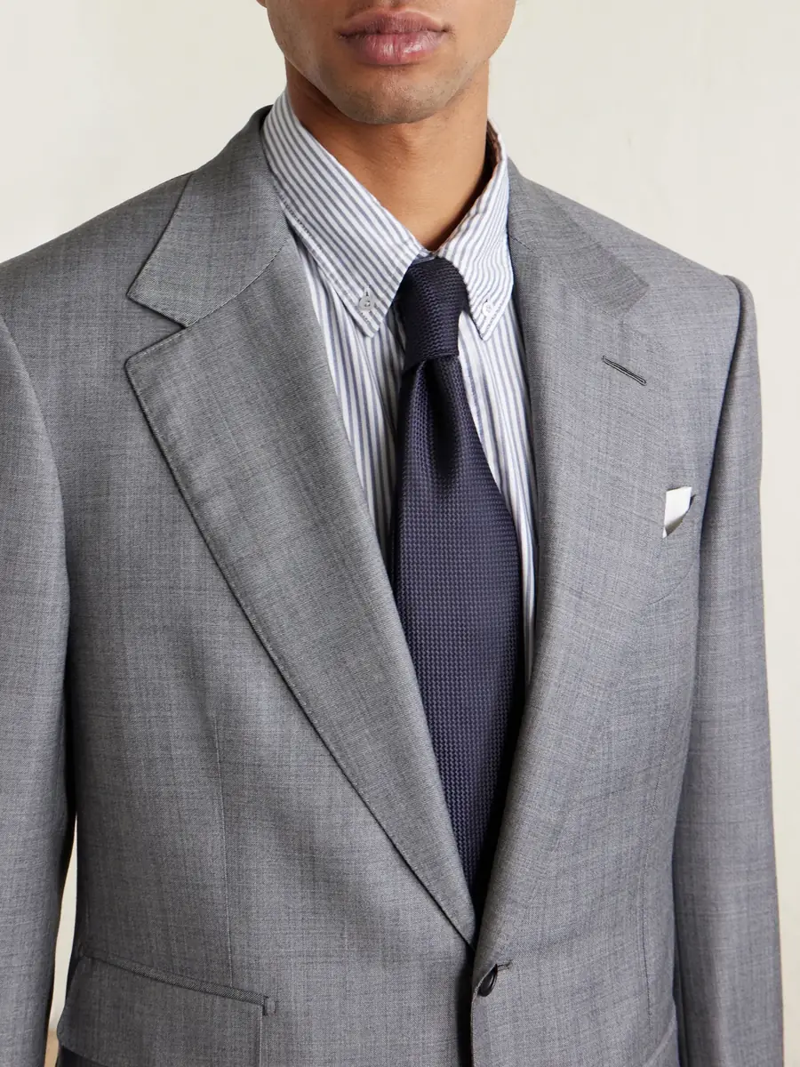 Tom Ford Button-Down Collar Striped Cotton and Lyocell-Blend Oxford Shirt - Men | Thumbnail 5 Tom Ford Button-Down Collar Striped Cotton and Lyocell-Blend Oxford Shirt - Men | Thumbnail 5