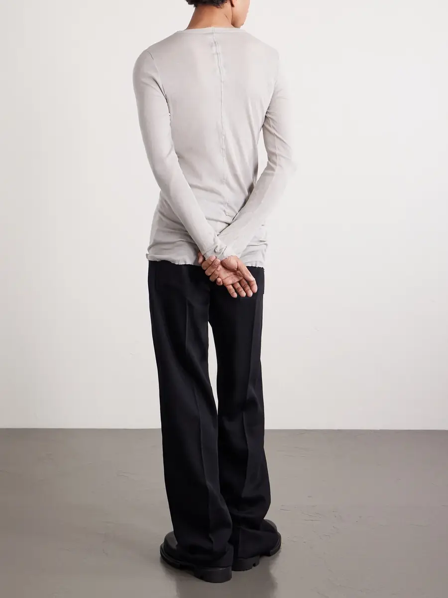 Rick Owens Slim-Fit Cotton-Jersey T-Shirt - Men | Thumbnail 4 Rick Owens Slim-Fit Cotton-Jersey T-Shirt - Men | Thumbnail 4
