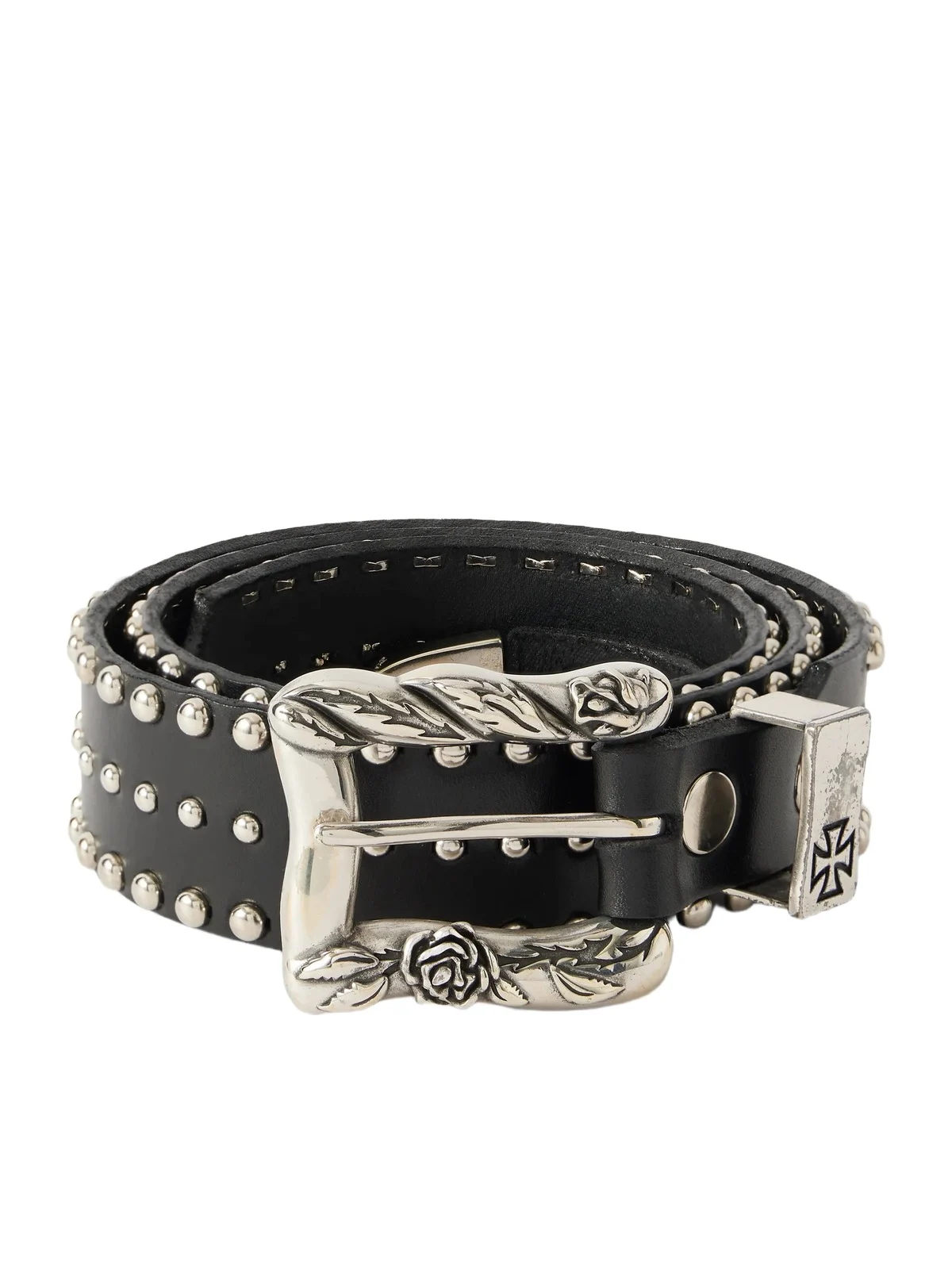 Lock Jaw 3.5cm Studded Leather Belt - Men