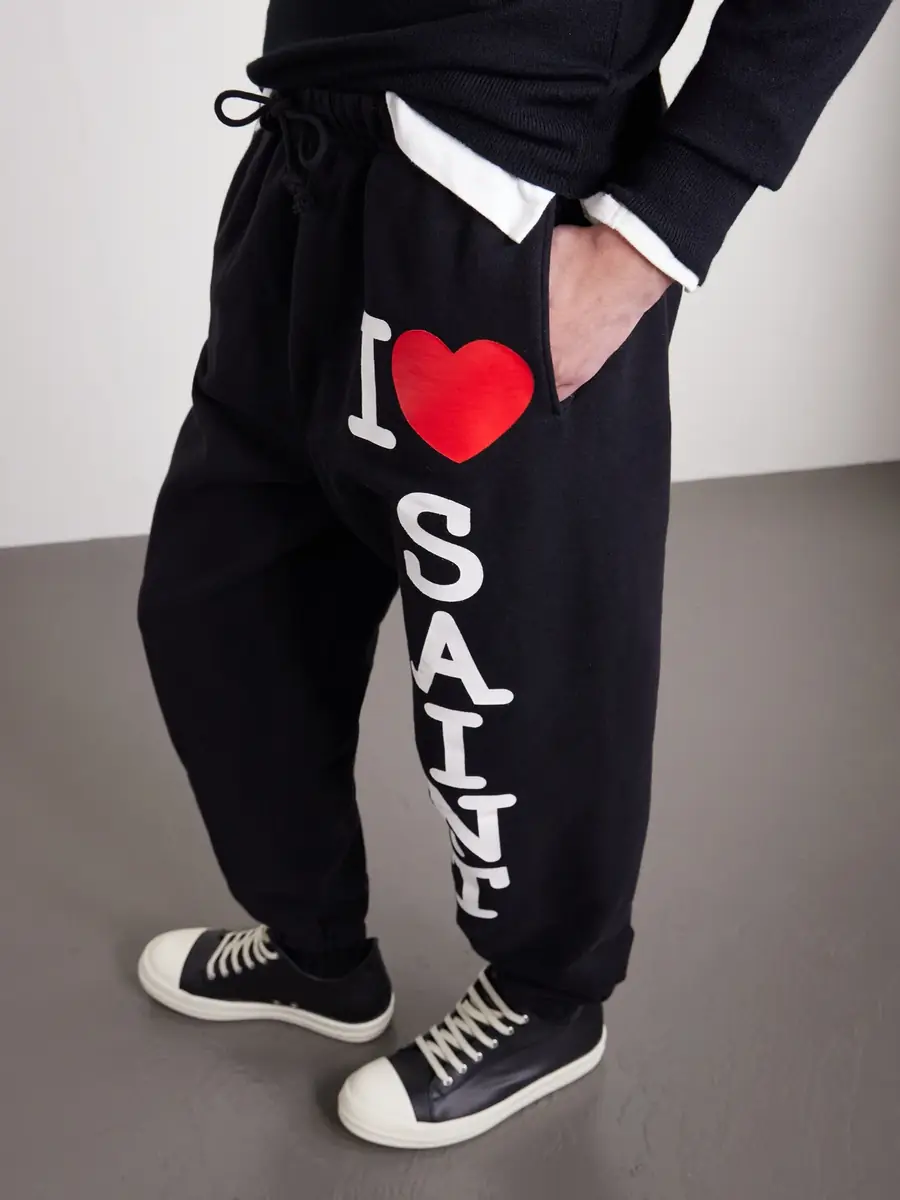 SAINT Mxxxxxx I Love Saint Tapered Printed Cotton-Jersey Sweatpants - Men | Thumbnail 5 SAINT Mxxxxxx I Love Saint Tapered Printed Cotton-Jersey Sweatpants - Men | Thumbnail 5