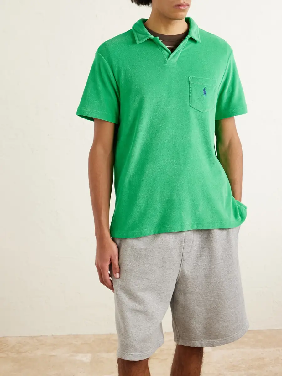 Polo Ralph Lauren Logo-Embroidered Cotton-Blend Terry Polo Shirt - Men | Thumbnail 3