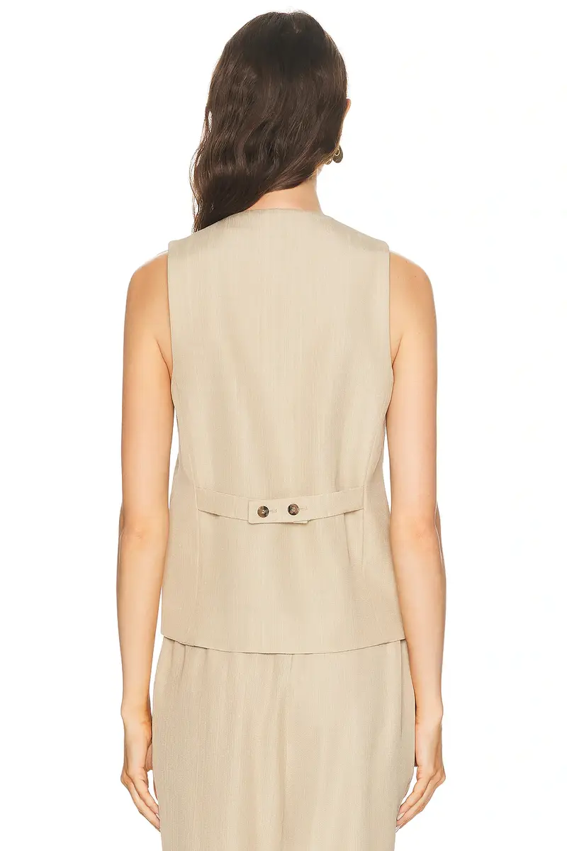 Loulou de Saison Paco High Neck Tailored Vest | Thumbnail 3 Loulou de Saison Paco High Neck Tailored Vest | Thumbnail 3