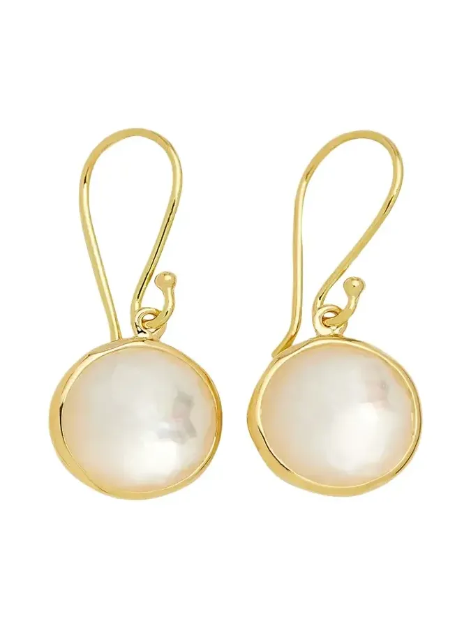 Small Single Drop Earrings in 18K Gold Small Single Drop Earrings in 18K Gold