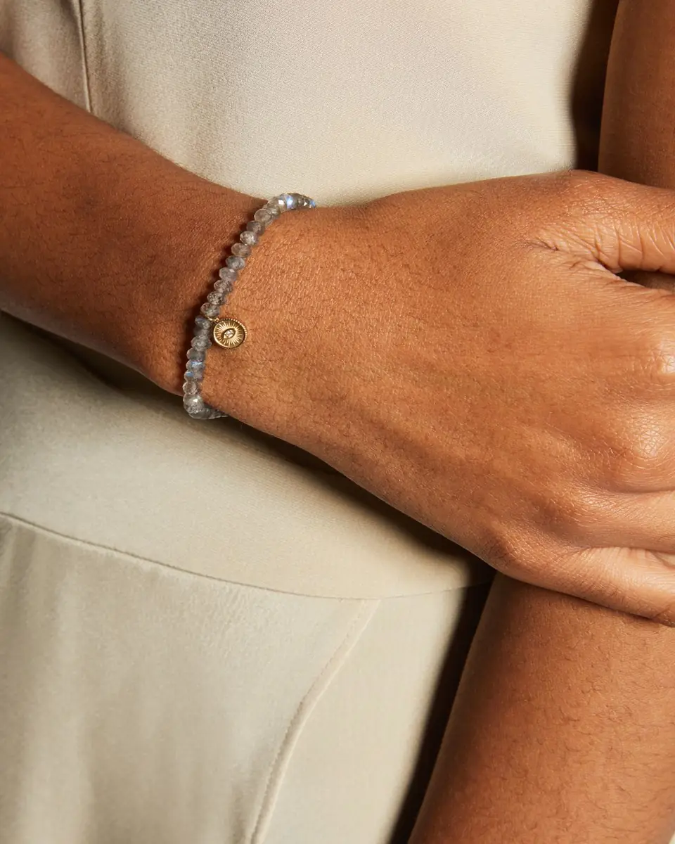Sydney Evan Sapphire & Turquoise Evil Eye Chain Bracelet | Thumbnail 2