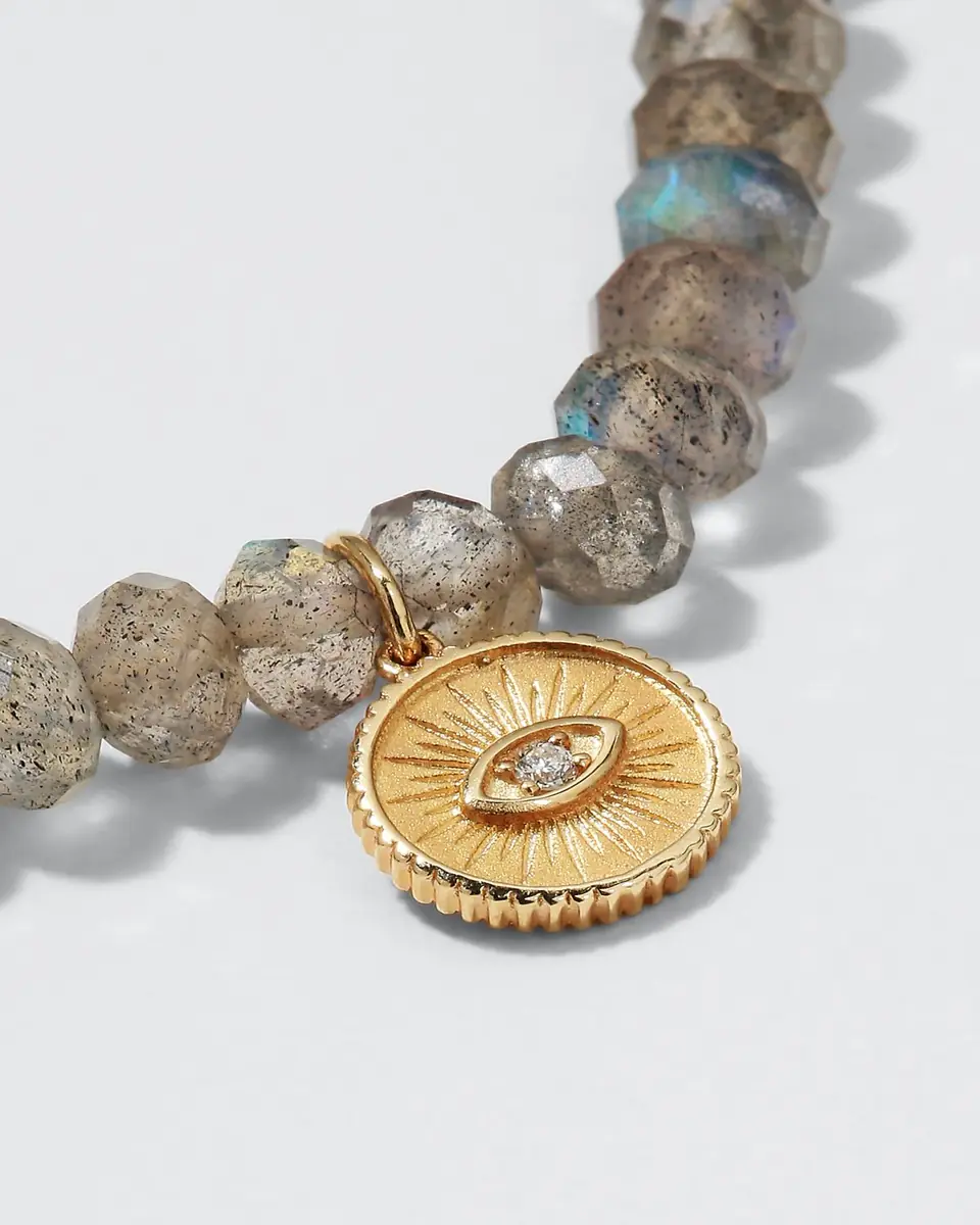 Sydney Evan Sapphire & Turquoise Evil Eye Chain Bracelet | Thumbnail 3