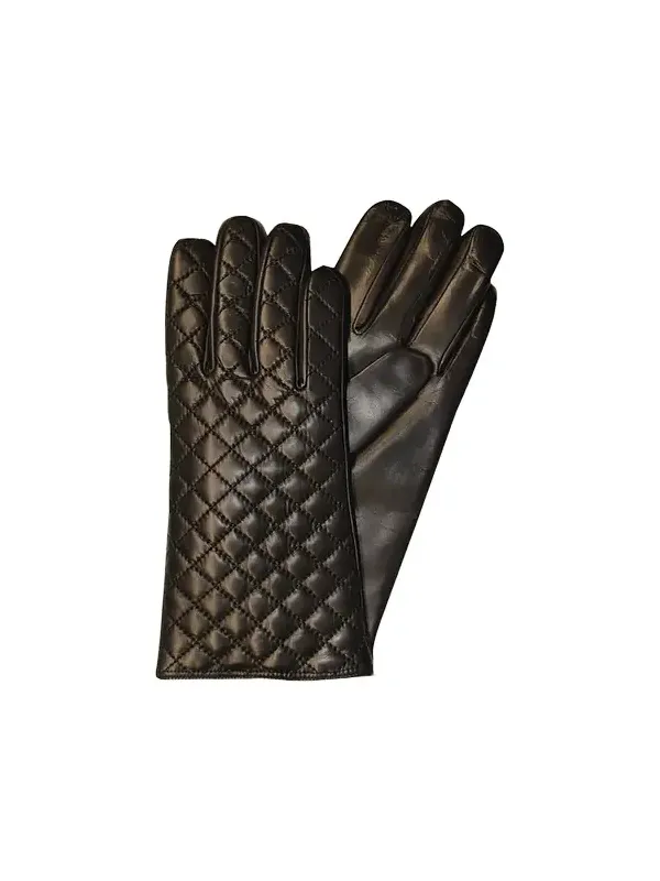 Guanti Giglio Fiorentino Quilted Leather Gloves w/ Cashmere-Lining