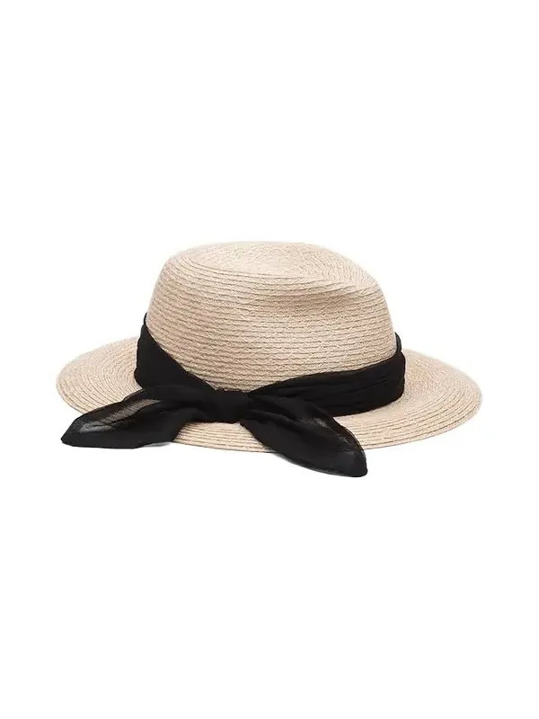 Eugenia Kim Lillian Woven Fedora Hat w/ Scarf Band