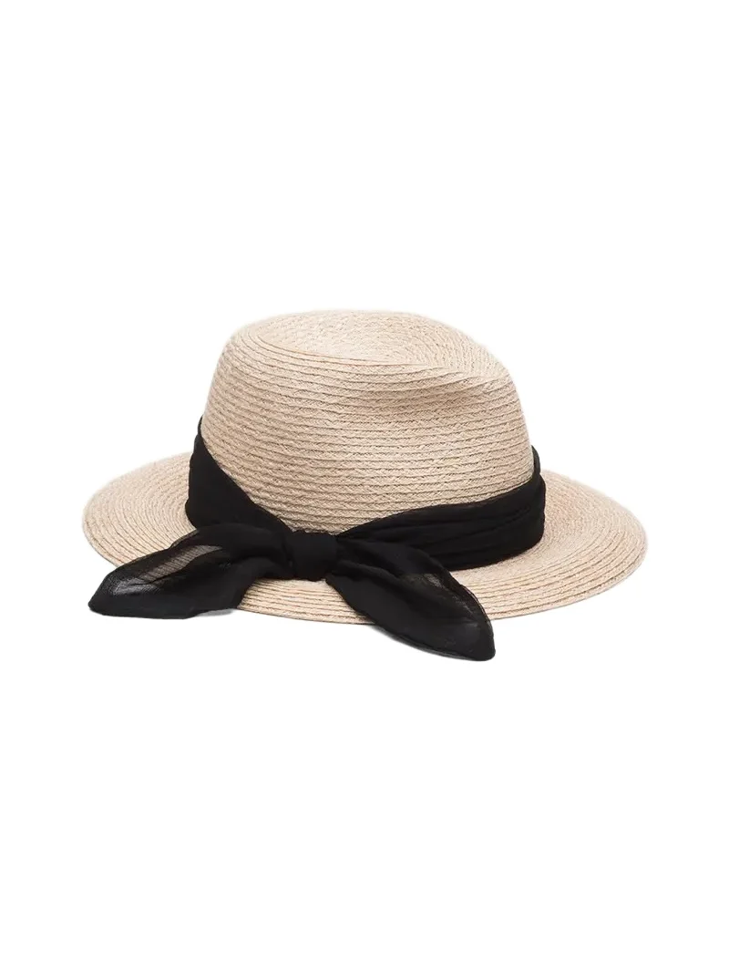 Eugenia Kim Lillian Woven Fedora Hat w/ Scarf Band