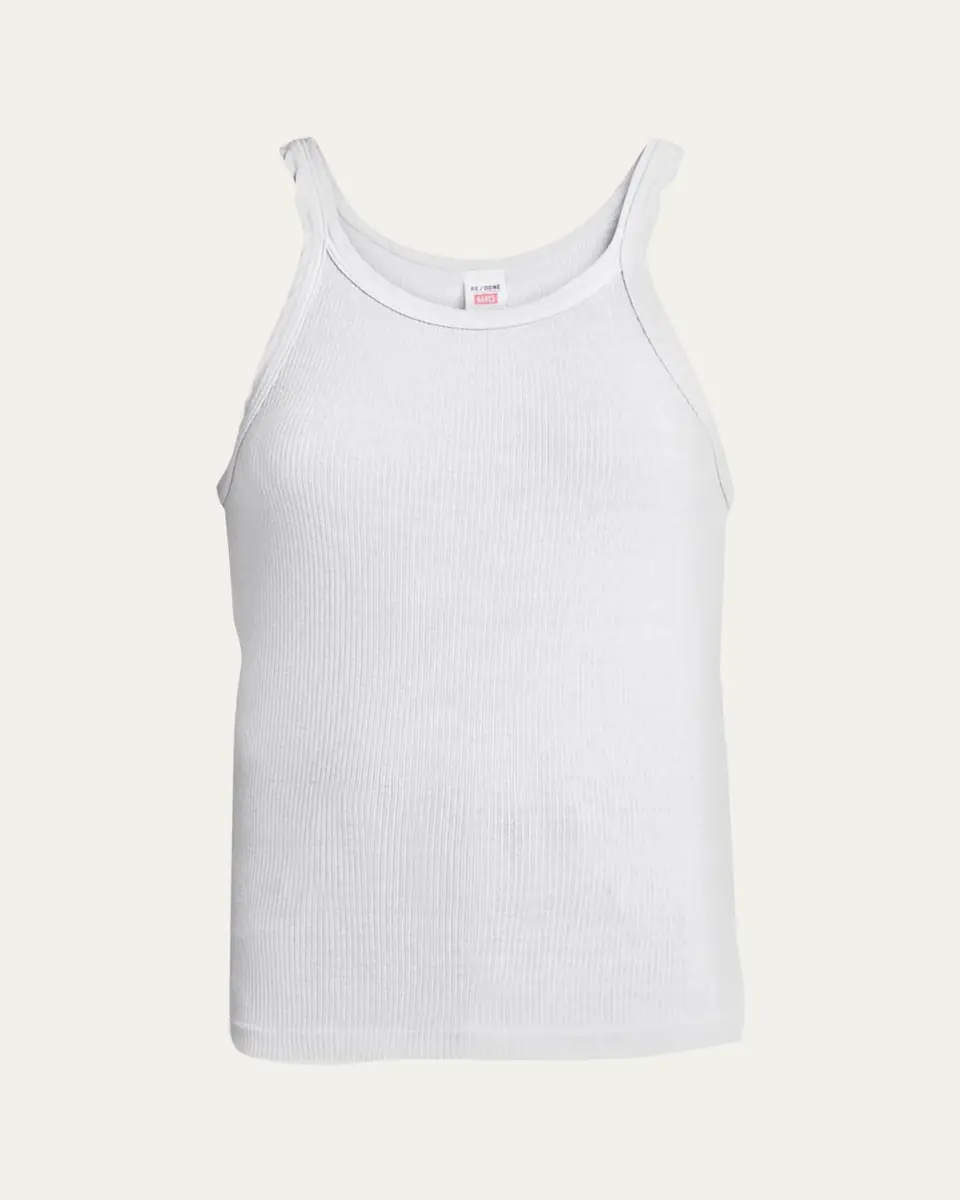 RE/DONE Ribbed Scoop-Neck Fitted Tank | Thumbnail 5