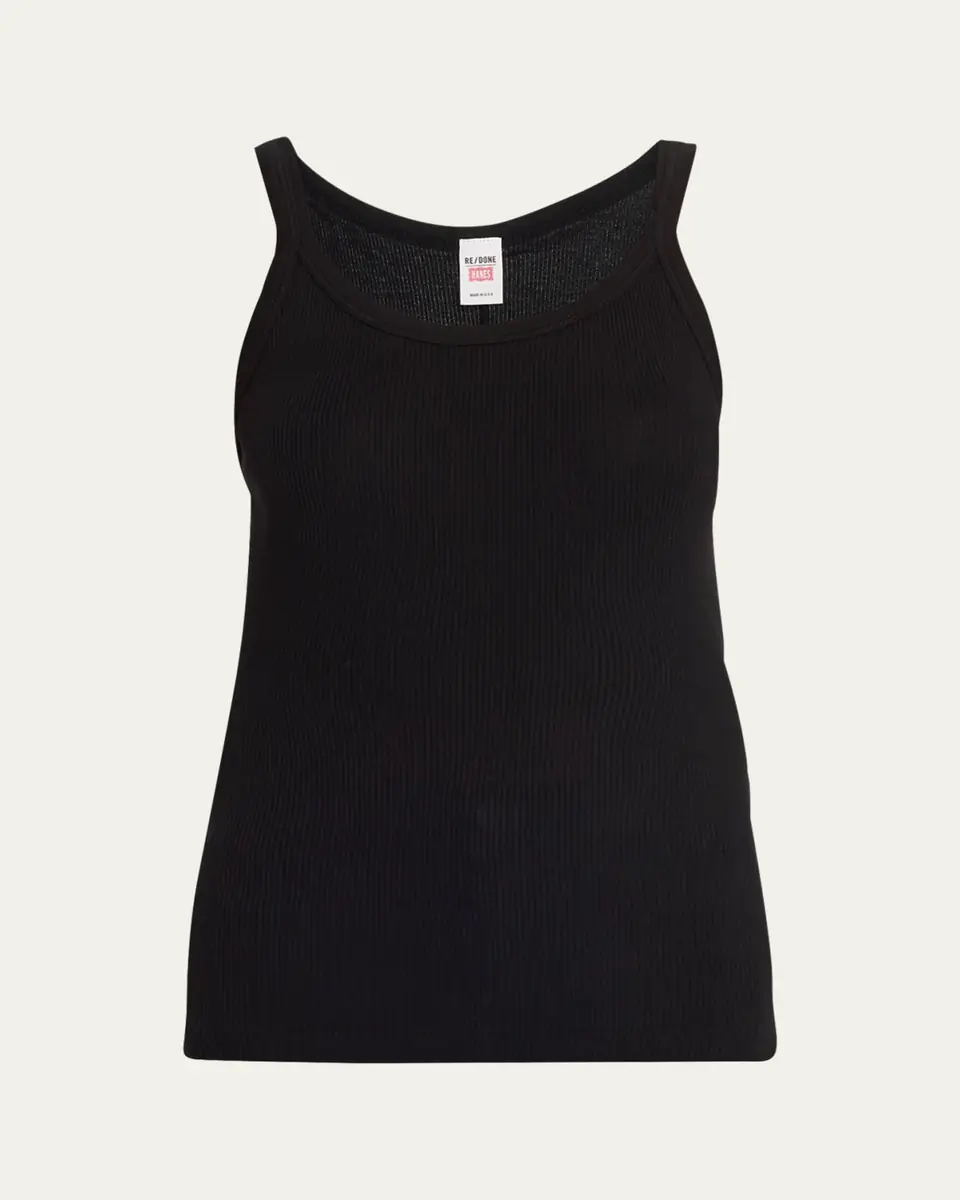 RE/DONE Ribbed Scoop-Neck Fitted Tank | Thumbnail 8
