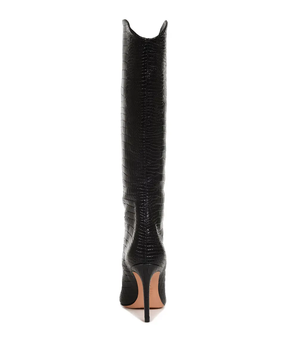Schutz Maryana Snake-Print Leather Knee Boots | Thumbnail 9
