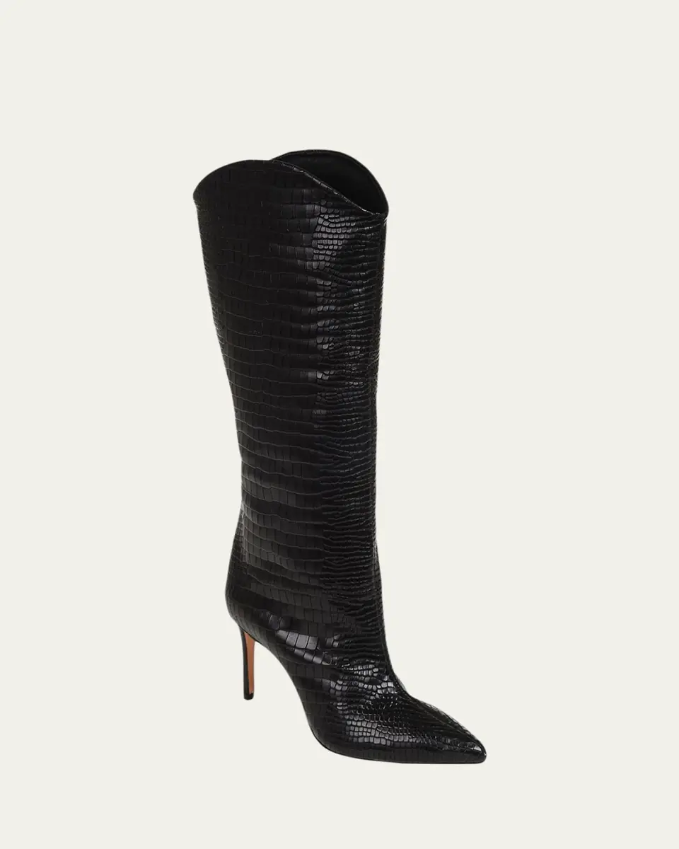 Schutz Maryana Snake-Print Leather Knee Boots | Thumbnail 5