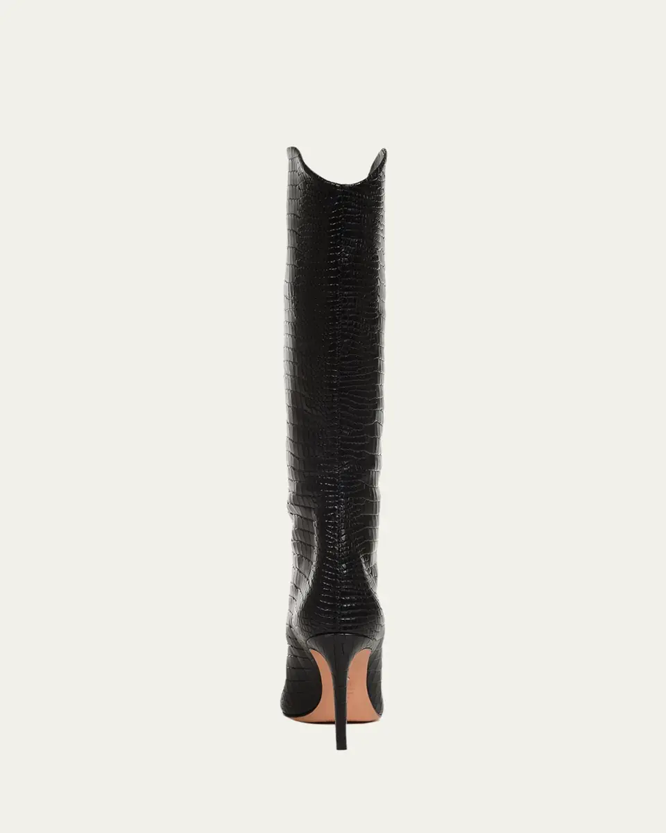 Schutz Maryana Snake-Print Leather Knee Boots | Thumbnail 6