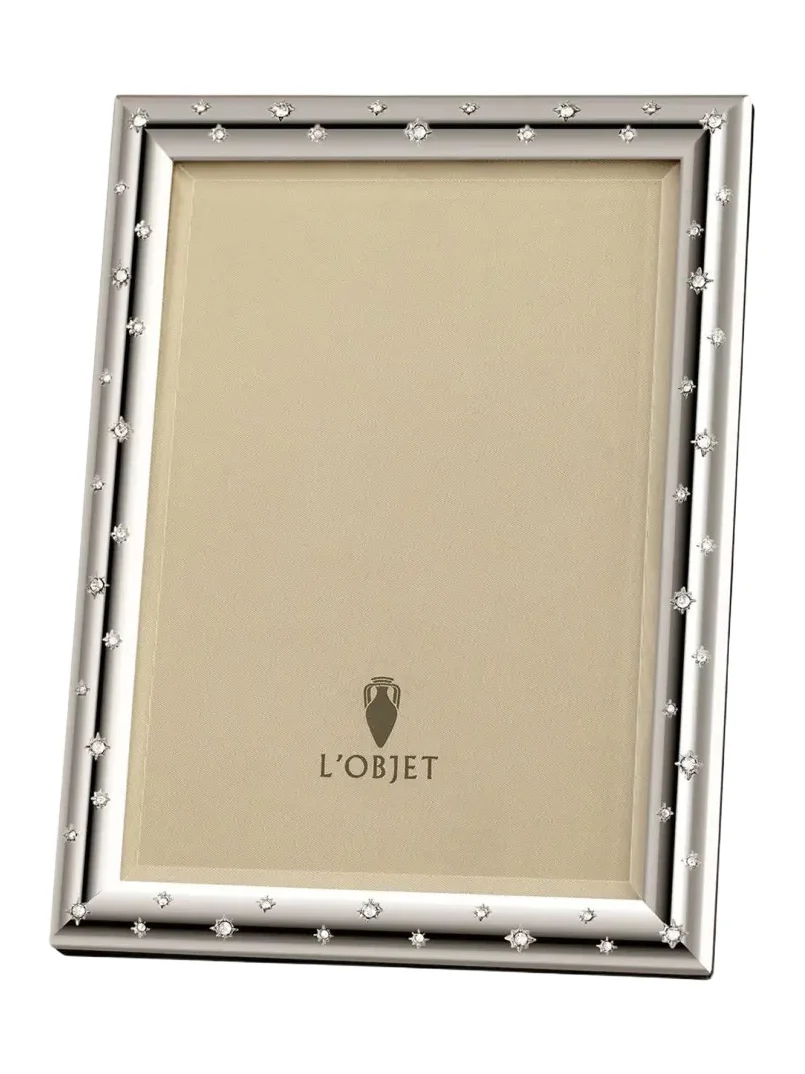 L'Objet Stars Platinum Picture Frame, 4" x 6"