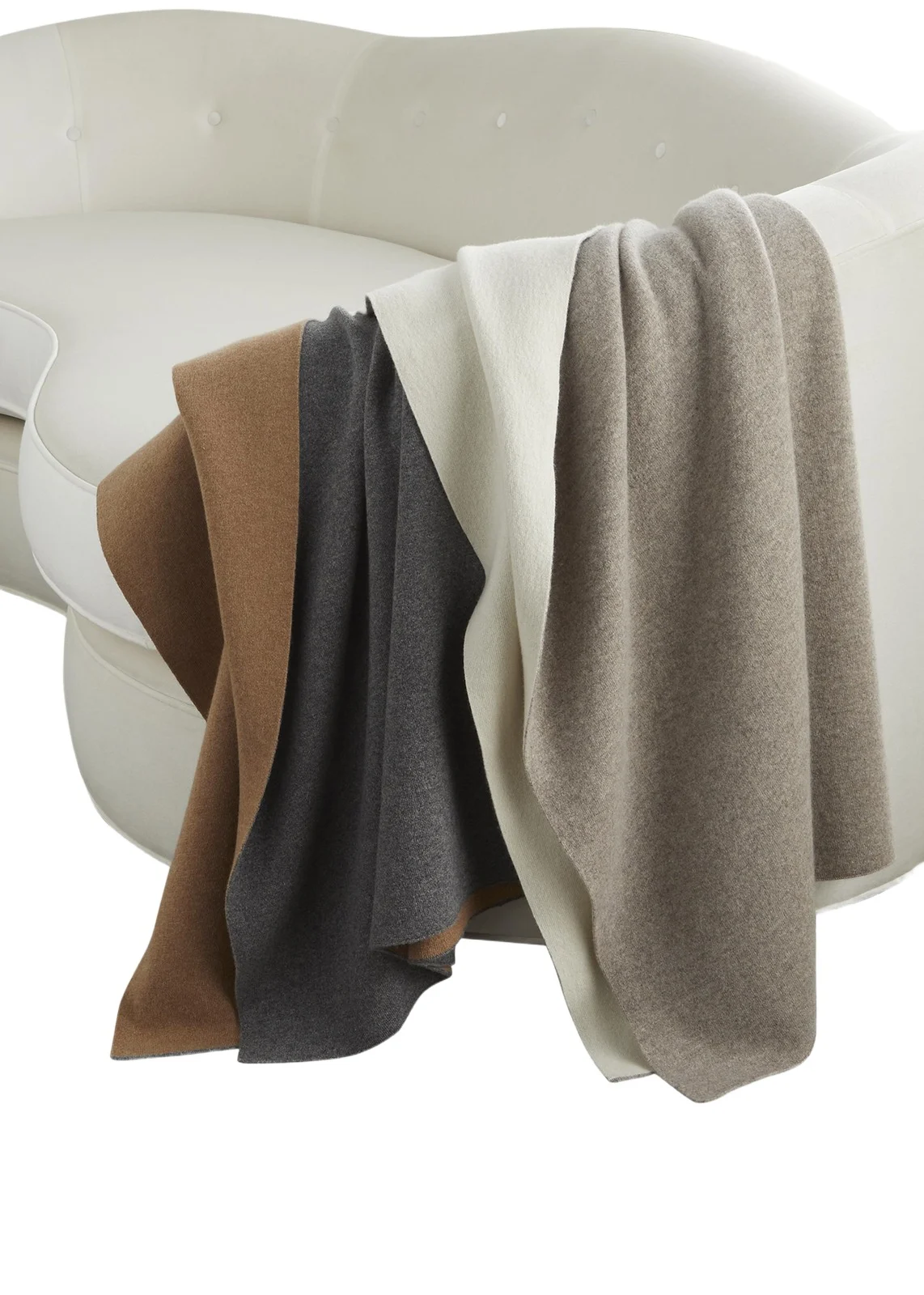 Sofia Cashmere Double-Face Cashmere Throw