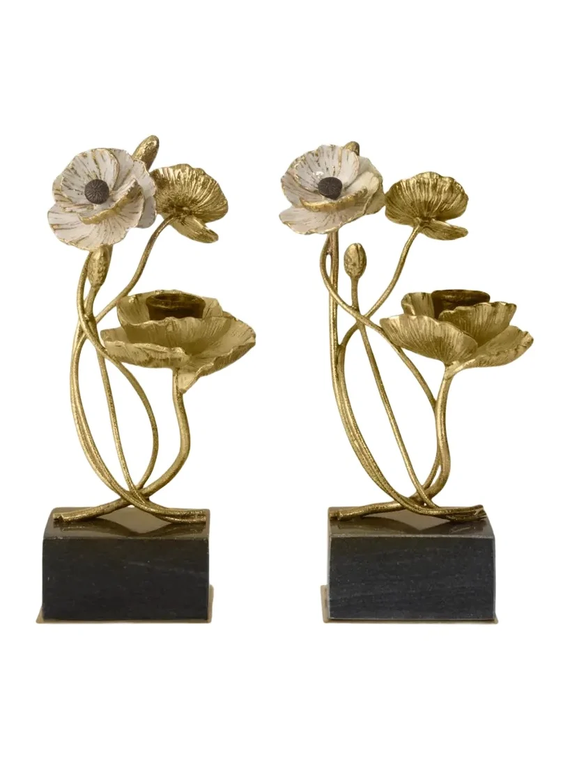 Michael Aram Anemone Candleholders, Set of 2