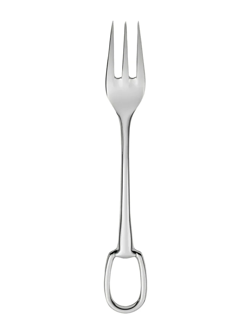 HERMÈS Attelage Steel Dessert Fork