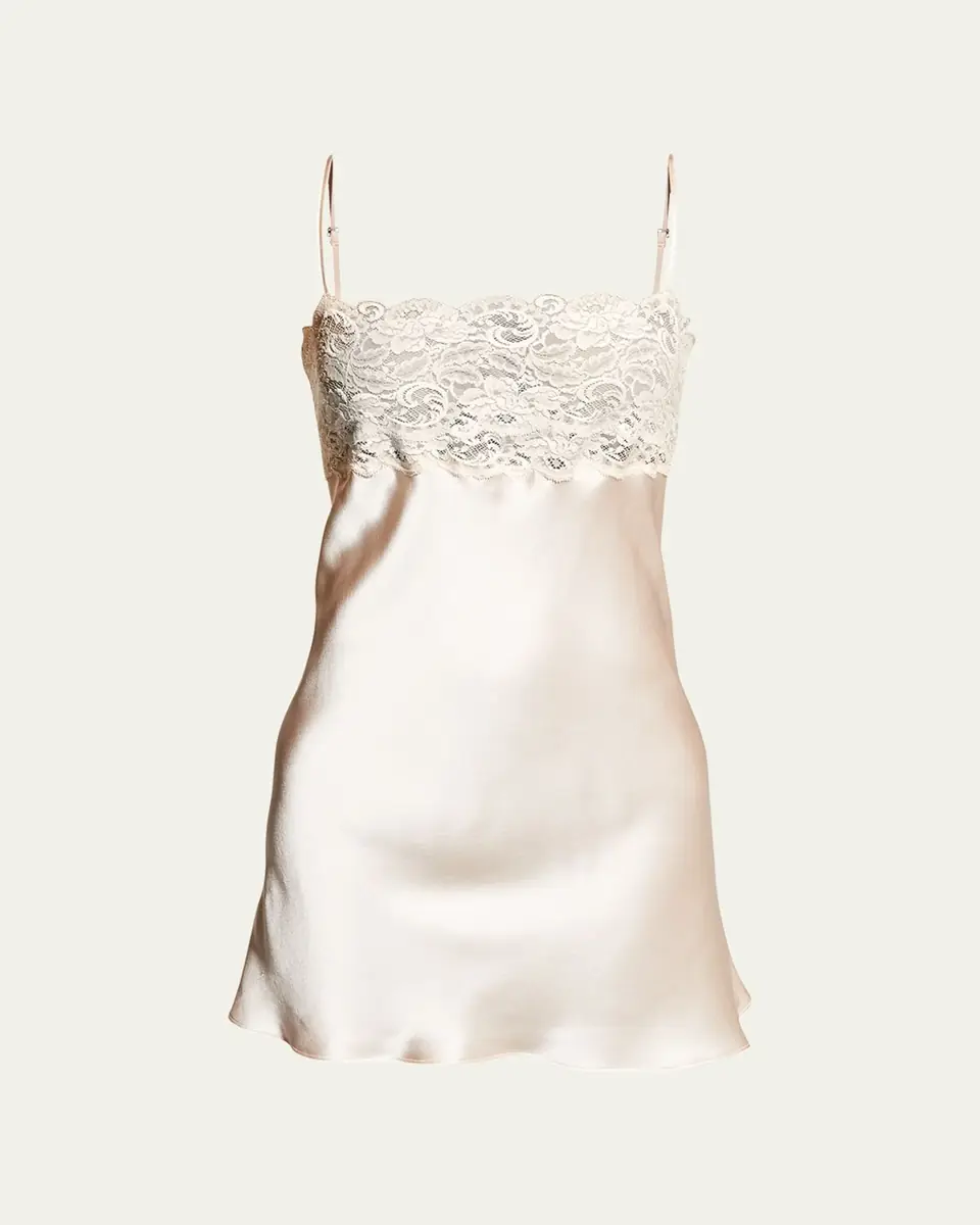 Christine Lingerie Bijoux Lace-Trim Silk Chemise | Thumbnail 13 Christine Lingerie Bijoux Lace-Trim Silk Chemise | Thumbnail 13