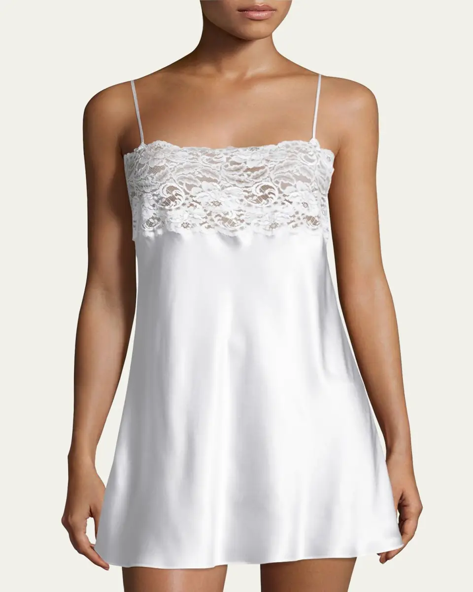 Christine Lingerie Bijoux Lace-Trim Silk Chemise | Thumbnail 6 Christine Lingerie Bijoux Lace-Trim Silk Chemise | Thumbnail 6