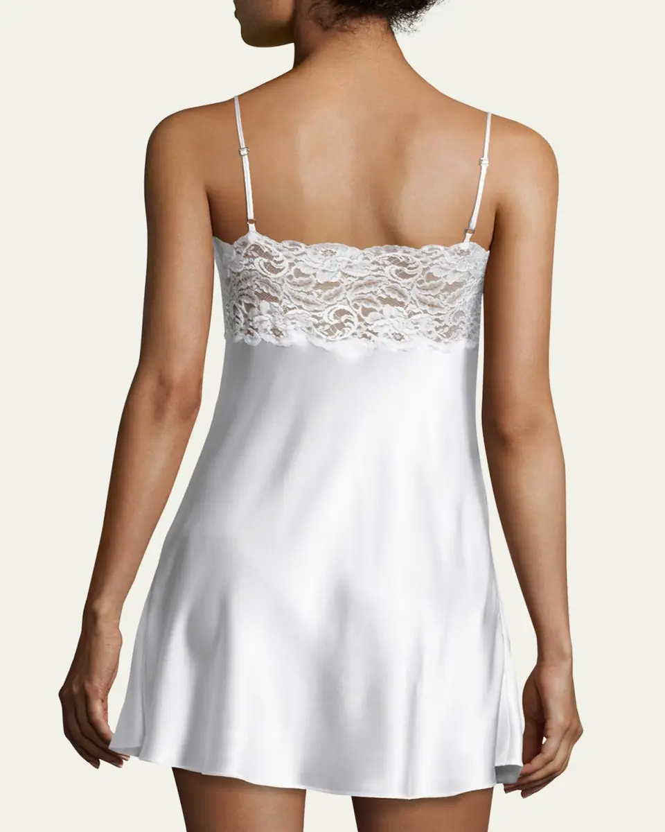 Christine Lingerie Bijoux Lace-Trim Silk Chemise | Thumbnail 7 Christine Lingerie Bijoux Lace-Trim Silk Chemise | Thumbnail 7