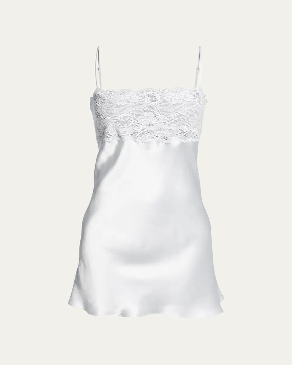 Christine Lingerie Bijoux Lace-Trim Silk Chemise | Thumbnail 8 Christine Lingerie Bijoux Lace-Trim Silk Chemise | Thumbnail 8