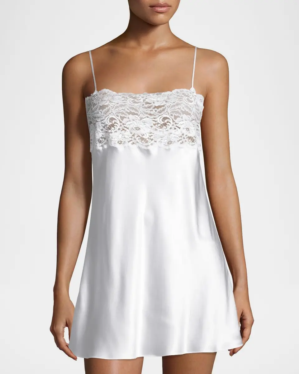 Christine Lingerie Bijoux Lace-Trim Silk Chemise | Thumbnail 9 Christine Lingerie Bijoux Lace-Trim Silk Chemise | Thumbnail 9