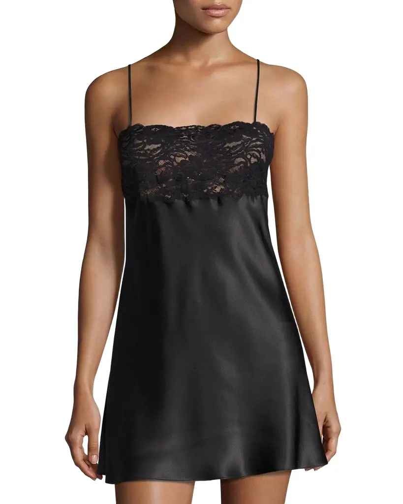 Christine Lingerie Bijoux Lace-Trim Silk Chemise | Image 1 Christine Lingerie Bijoux Lace-Trim Silk Chemise | Image 1