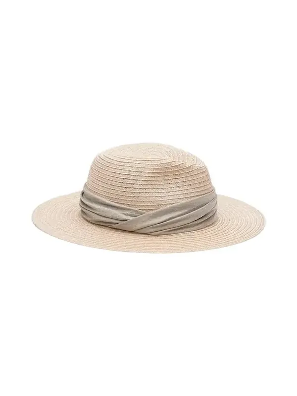 Courtney Woven Fedora Hat w/ Scarf Band