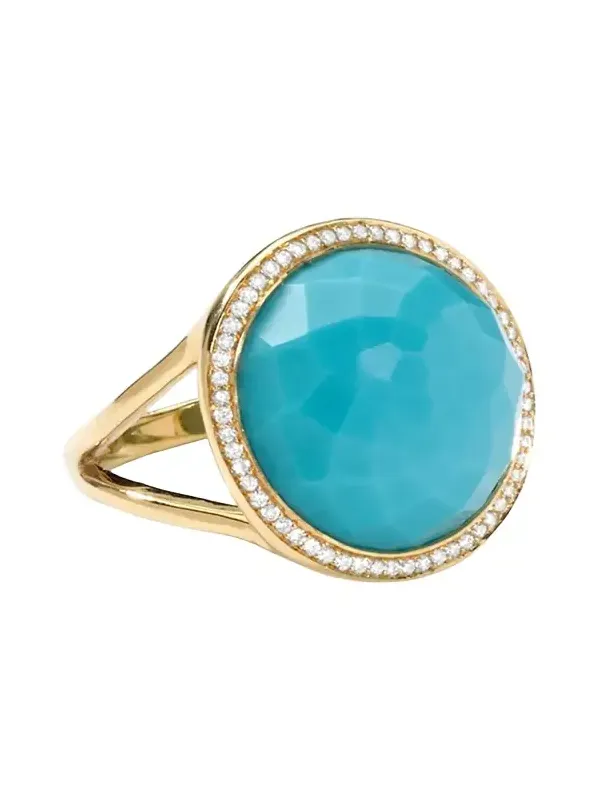 Medium Ring in 18K Gold with Diamonds