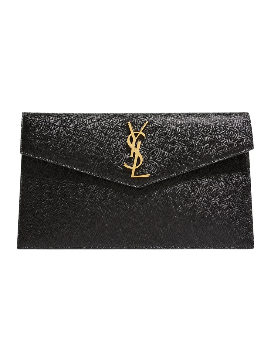 Uptown YSL Pouch in Grained Leather