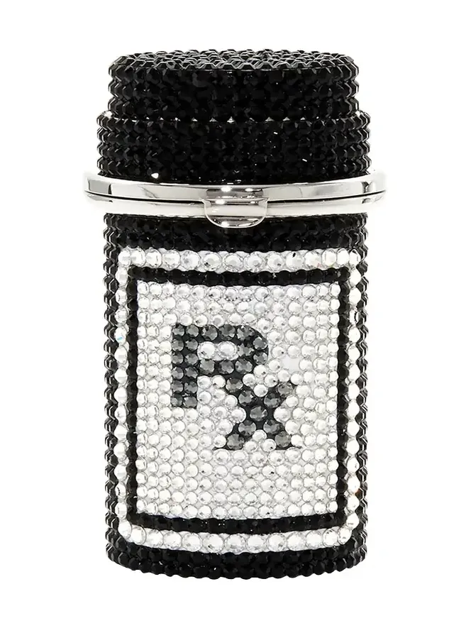 Judith Leiber Couture Prescription Bottle RX Crystal Pillbox