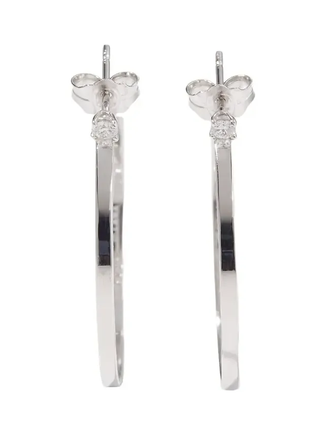 14K Gold Diamond Sunrise Hoop Earrings 14K Gold Diamond Sunrise Hoop Earrings