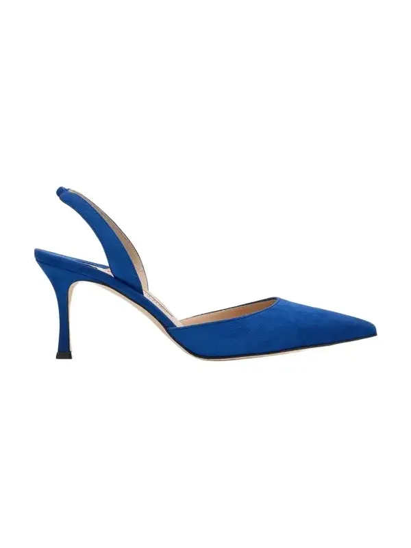 Carolyne Suede Mid-Heel Slingback Pump