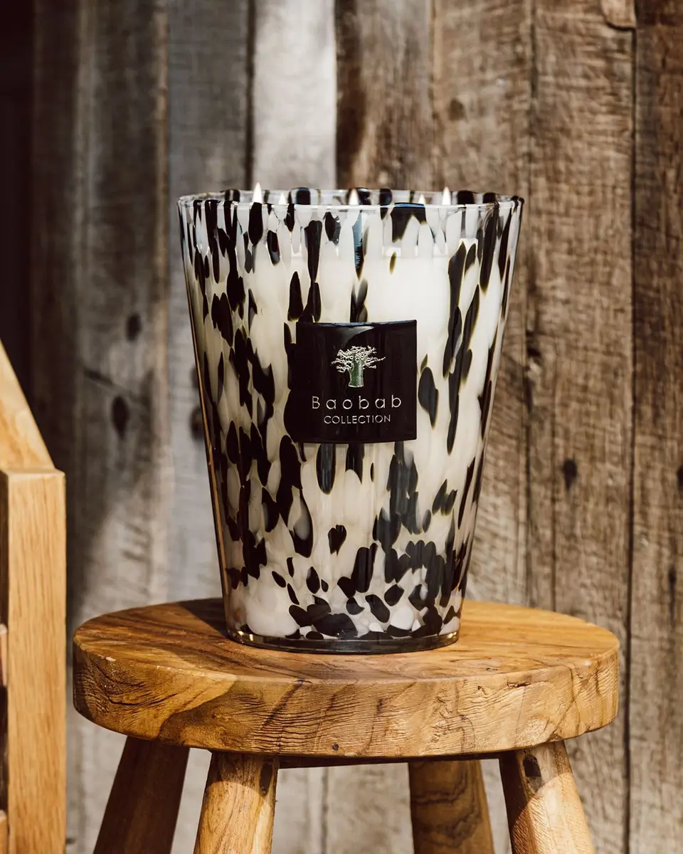 BAOBAB COLLECTION Black Pearls Scented Candle, 3.9" | Thumbnail 2