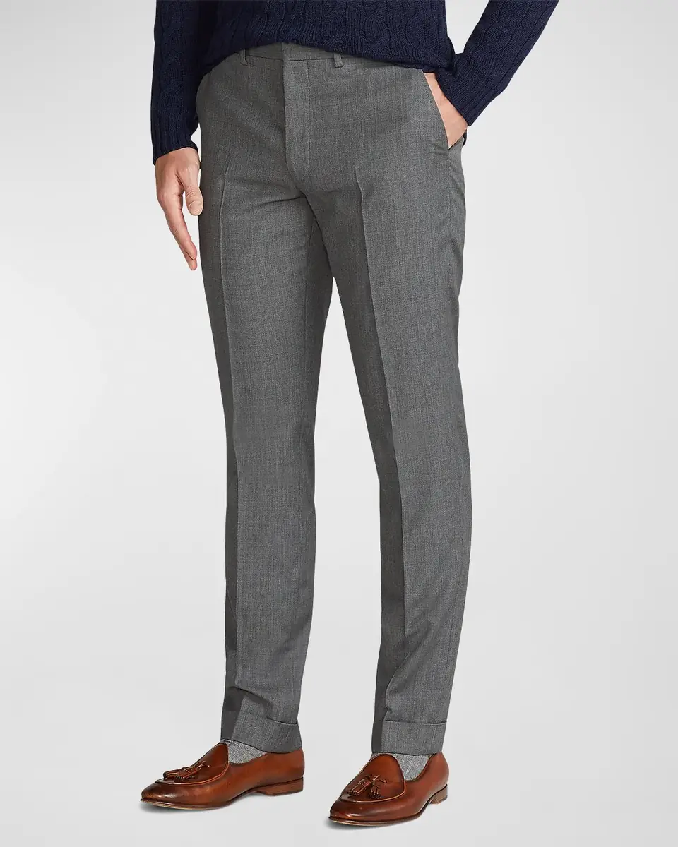 Ralph Lauren Purple Label Men's Gregory Flat-Front Pants | Thumbnail 3 Ralph Lauren Purple Label Men's Gregory Flat-Front Pants | Thumbnail 3