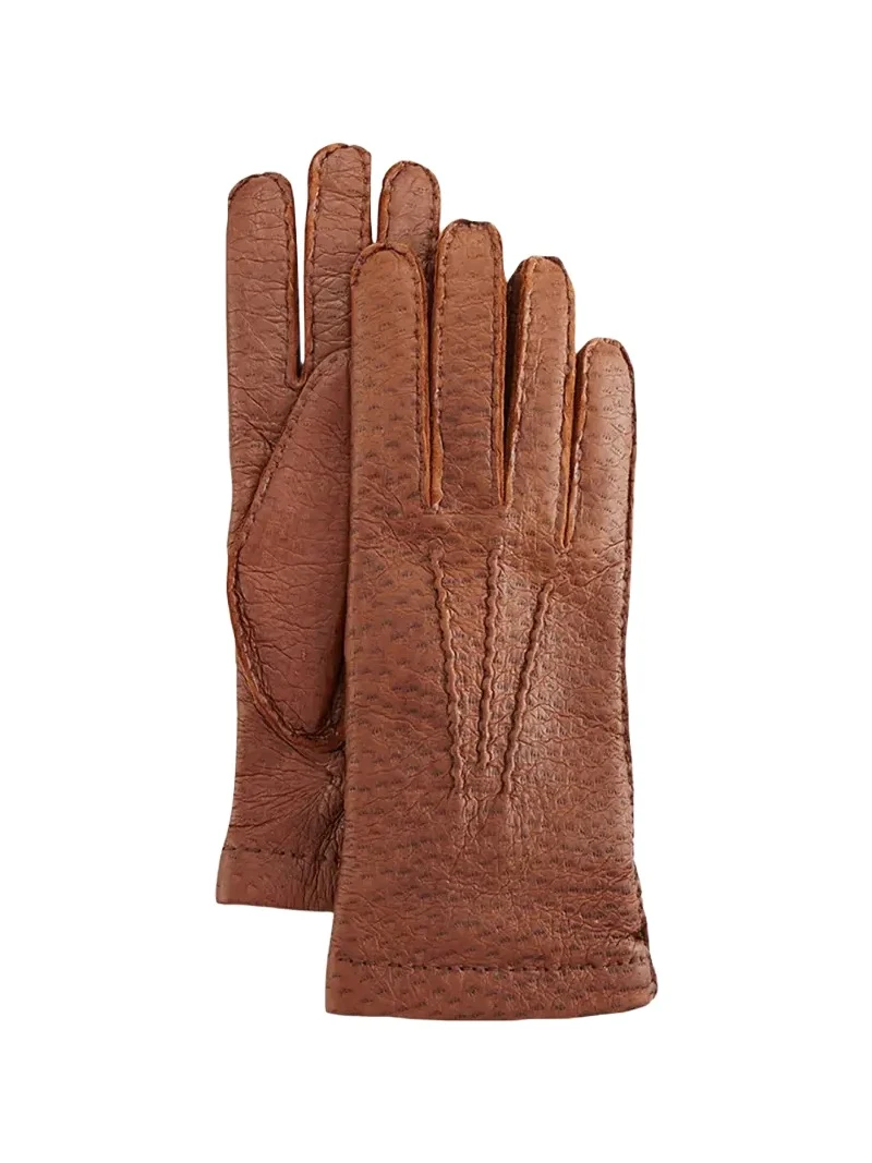 Hestra Gloves Peccary Hand-Sewn Leather Cashmere-Lined Gloves