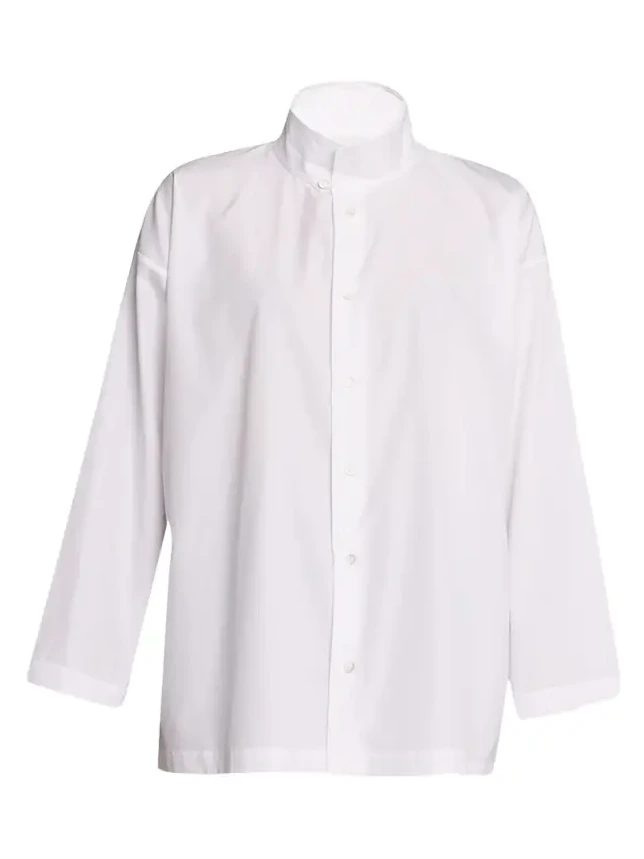 Slim A-Line Two Collar Shirt With Step Insert (Long Length)