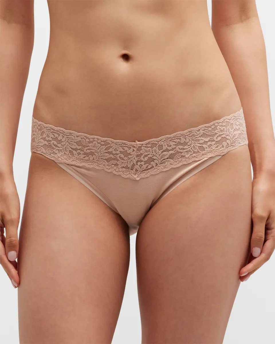 Hanky Panky Signature Lace Organic Cotton V-Kini Panties | Thumbnail 2 Hanky Panky Signature Lace Organic Cotton V-Kini Panties | Thumbnail 2