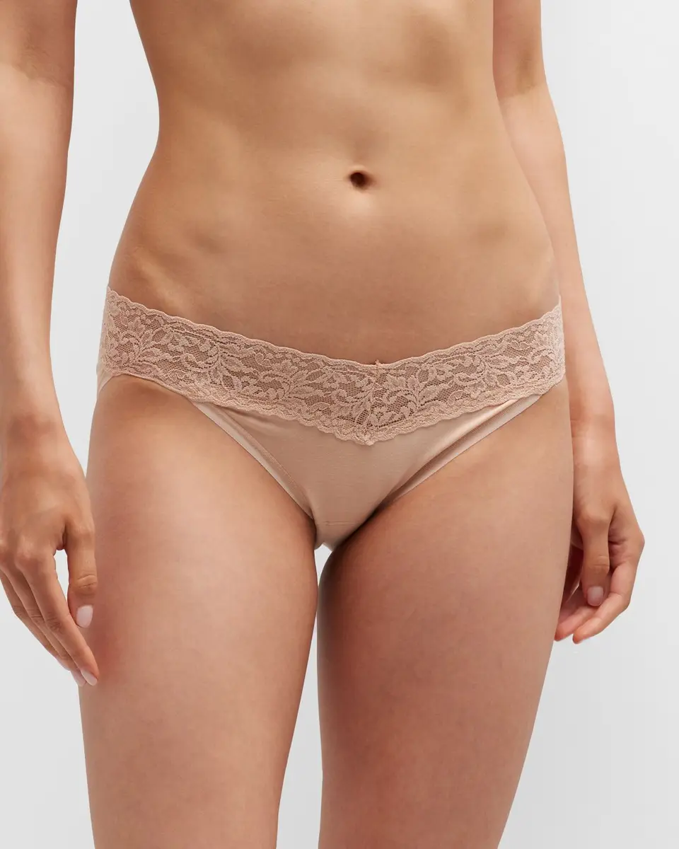Hanky Panky Signature Lace Organic Cotton V-Kini Panties | Thumbnail 3 Hanky Panky Signature Lace Organic Cotton V-Kini Panties | Thumbnail 3