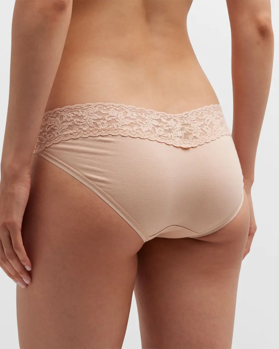 Hanky Panky Signature Lace Organic Cotton V-Kini Panties | Thumbnail 4 Hanky Panky Signature Lace Organic Cotton V-Kini Panties | Thumbnail 4
