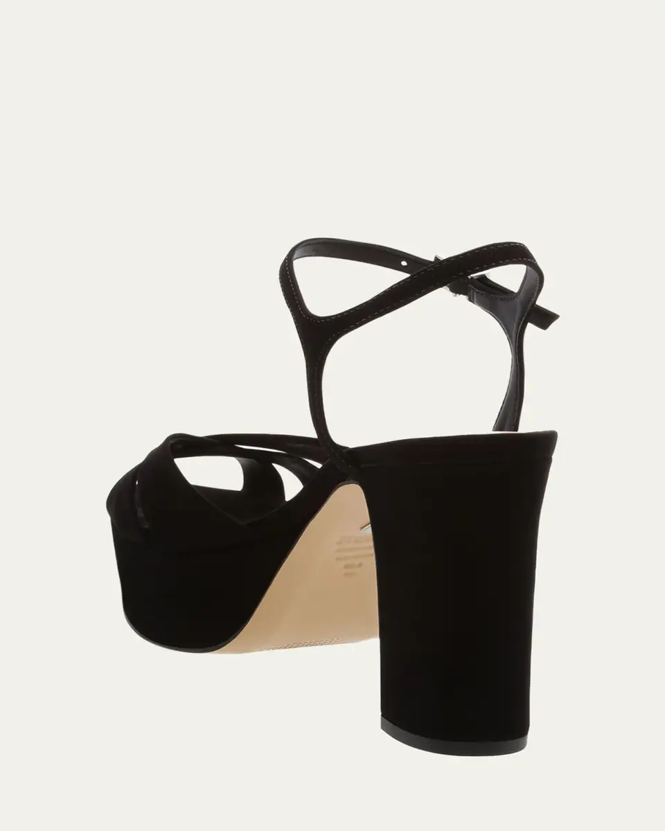Schutz Keefa Nubuck Ankle-Strap Platform Sandals | Thumbnail 3