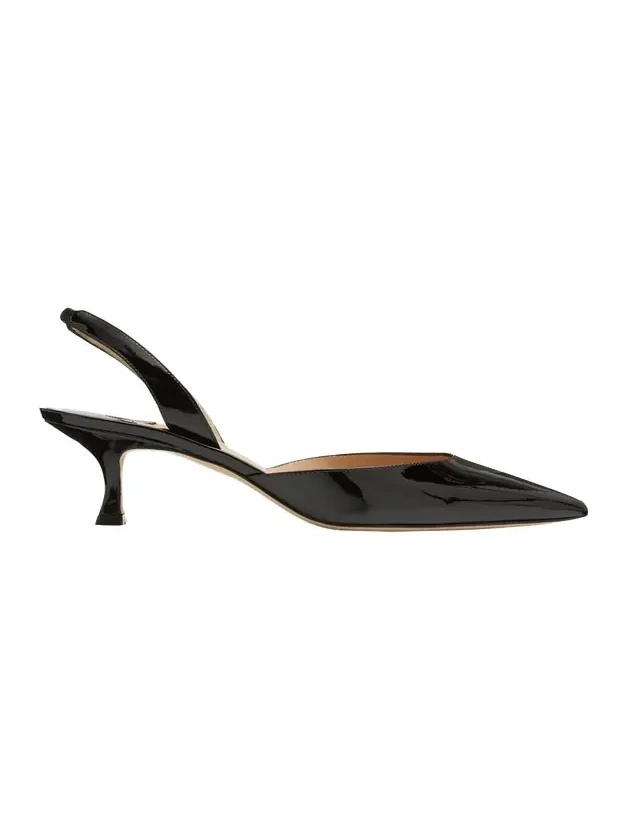 Carolyne Low-Heel Patent Halter Pumps Carolyne Low-Heel Patent Halter Pumps