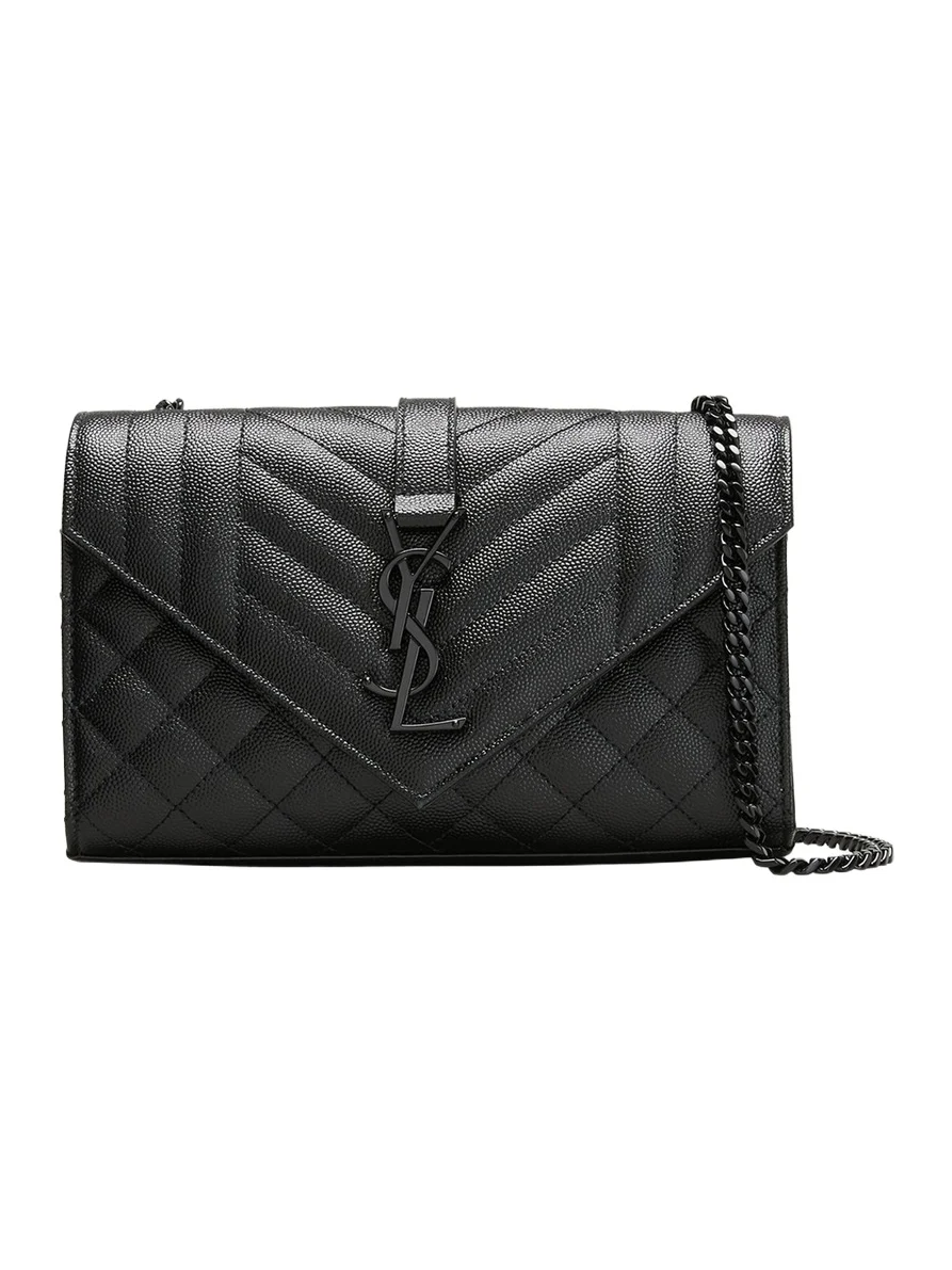 Envelope Triquilt Small YSL Shoulder Bag in Grained Leather Envelope Triquilt Small YSL Shoulder Bag in Grained Leather