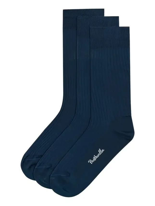 Men's Danvers Ribbed Cotton Mid-Calf Socks