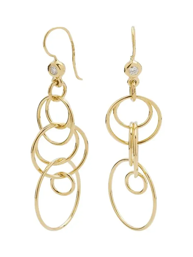 Mini Jet Set Earrings in 18K Gold