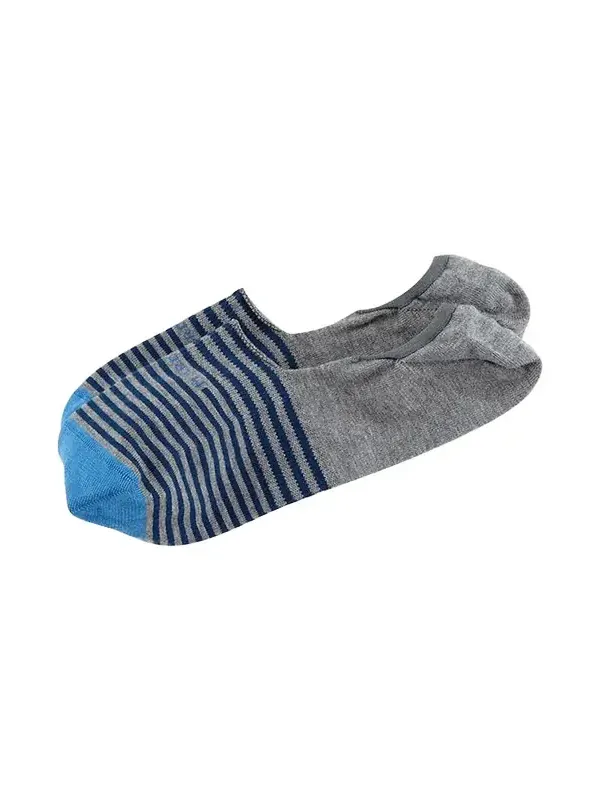 Marcoliani Invisible Touch Striped No-Show Socks