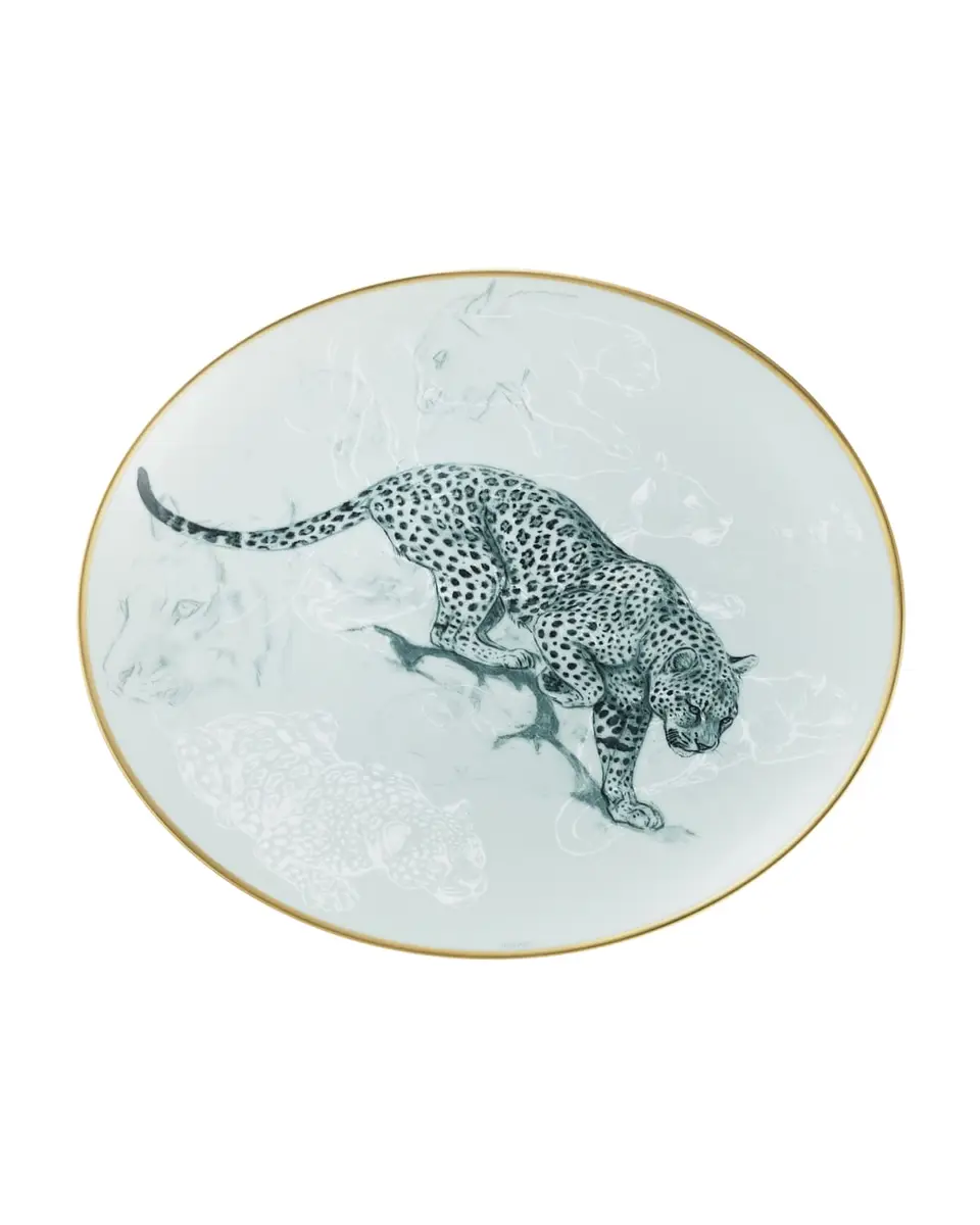 HERMÈS Carnets d 'Equateur Panther Salad Plate | Thumbnail 2